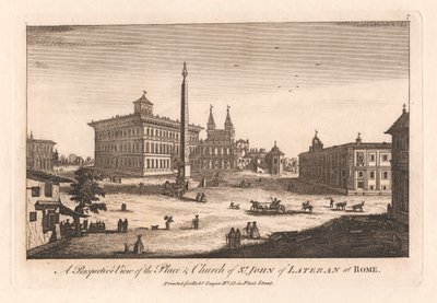 Vista prospettica della piazza e della chiesa di San Giovanni in Laterano a Roma da Unknown artist