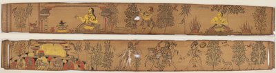 Un principe esegue austerità (recto); Shiva e i suoi seguaci tornano al Monte Kailash (verso), da un romanzo di Chandrabhanu e Lavanyavati di Upendra Bhanja da Unknown artist