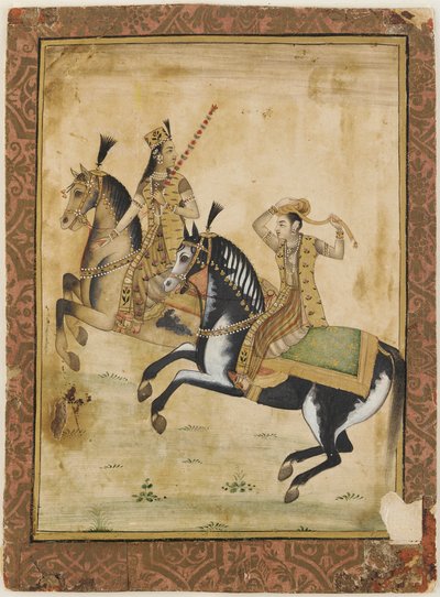 Un principe e una principessa a cavallo da Unknown artist