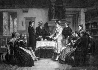 Un matrimonio protestante in Alsazia da Unknown artist