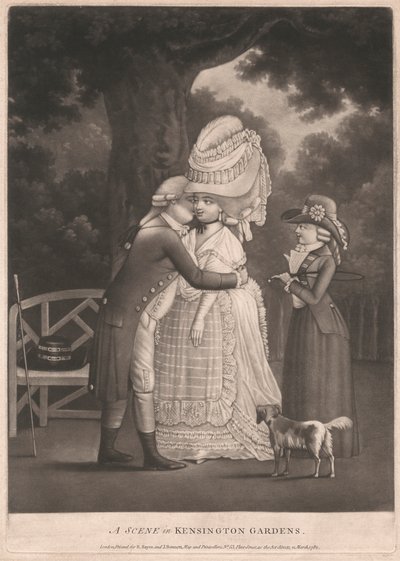 Una scena nei giardini di Kensington da Unknown artist