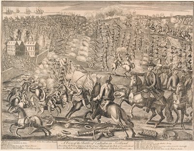 Veduta della battaglia di Culloden in Scozia, 1746 da Unknown