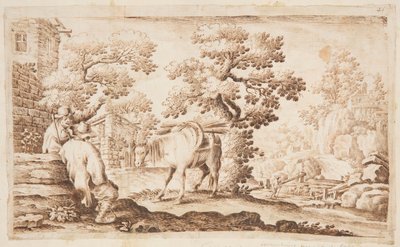 Scena di villaggio da Unknown artist