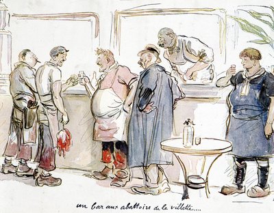 Un bar ai macelli della Villette a Parigi da Unknown artist