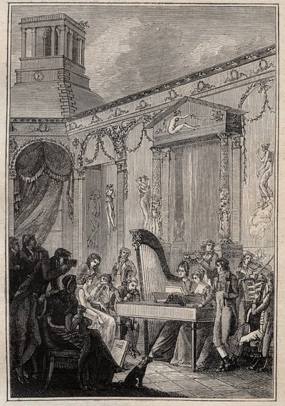Un concerto di Pierre-Jean Garat (Pierre Jean) 1762-1823 musicista e cantante baritono francese da Unknown artist