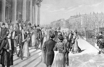 Un grande matrimonio alla Madeleine a Parigi. da Unknown artist