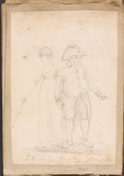 Una signora e un gentiluomo in abiti civili da Unknown artist