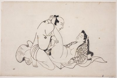 Un foglio di un album shunga da Unknown artist