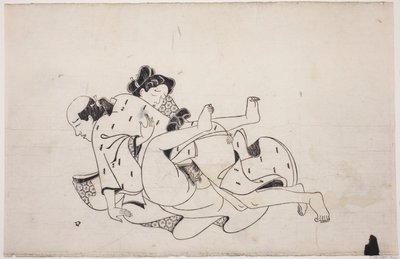 Un foglio di un album shunga da Unknown artist