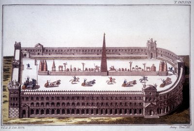 Una corsa di carri al Circo Massimo da Unknown artist