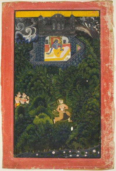 Abhisarika Nayika (Eroina che corre incontro al suo amante) da Unknown artist