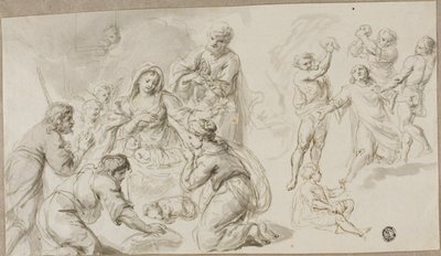 Adorazione dei pastori; Lapidazione di Santo Stefano da Unknown artist