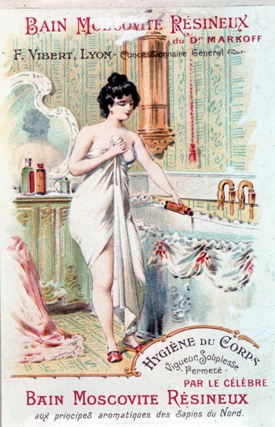 Pubblicità per il bagno resinoso moscovita, per l