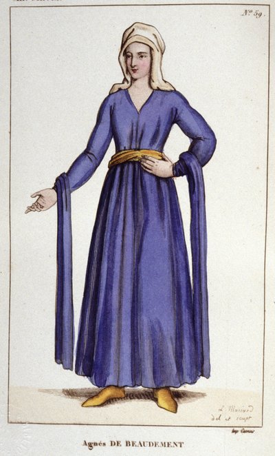 Agnès De Baudement, Dame de Braine (1130-1218) da Unknown artist