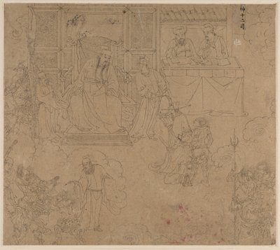 Album di Temi Taoisti e Buddhisti: Re degli Inferi: Foglia 27 da Unknown artist