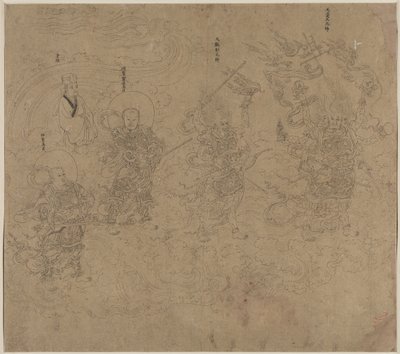 Album di temi daoisti e buddisti: Processione di divinità daoiste: Foglia 11 da Unknown artist