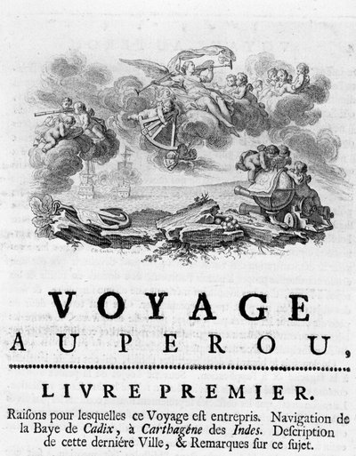 Allegoria del "Viaggio in Perù". Illustrazione in "Viaggio storico dell