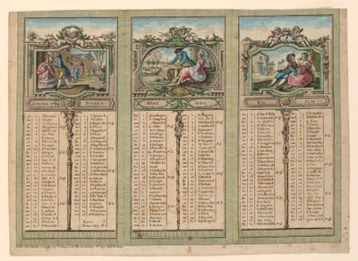 Almanacco per il 1789 da Unknown artist