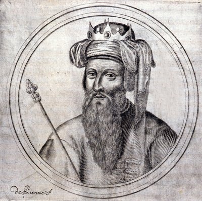 Amedeo VIII (1383-1451), Conte poi Duca di Savoia, ultimo antipapa con il nome di Felice V. Incisione in "Storia genealogica della Casa Reale di Savoia" di Samuel Guichenou, Lione 1660. da Unknown artist