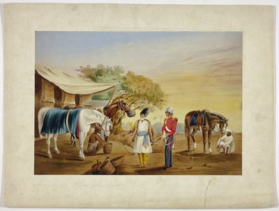 Un mercante di cavalli arabo da Unknown artist