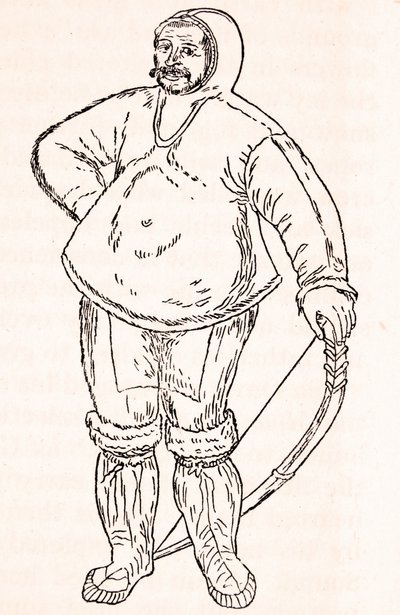Un eschimese (disegno ad acquerello di John White) da Unknown artist