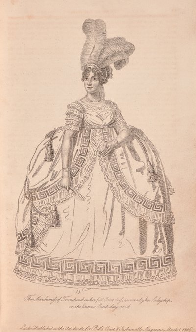 Anne Townshend, Marchesa Townshend in abito da corte completo da Unknown artist