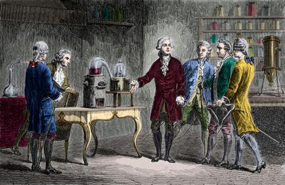 Antoine Laurent Lavoisier esegue la decomposizione dell