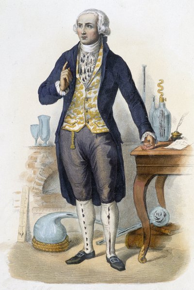 Antoine Laurent de Lavoisier - in "Le Plutarque francais" ed. Mennechet, Parigi da Unknown artist