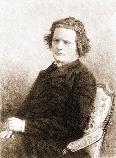 Anton Grigorievich Rubinstein. Pianista e compositore russo da Unknown artist