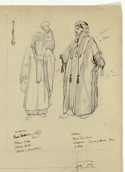Uomo, Donna e Bambino Arabi da Unknown artist