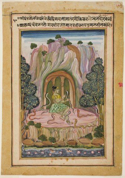 Asavari Ragini, pagina di un set di Ragas musicali (Ragamala) da Unknown artist
