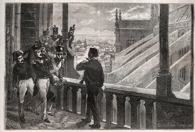 Attentati a Luigi Filippo I - La cospirazione delle Torri di Notre-Dame il 4 gennaio da Unknown artist