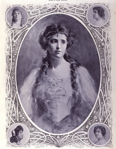 Cantante australiana Nellie (Nelly) Melba (1861-1931), acquerello della fine del XIX secolo da Unknown artist