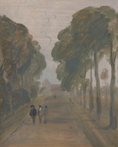 Viale con Figure da Unknown artist
