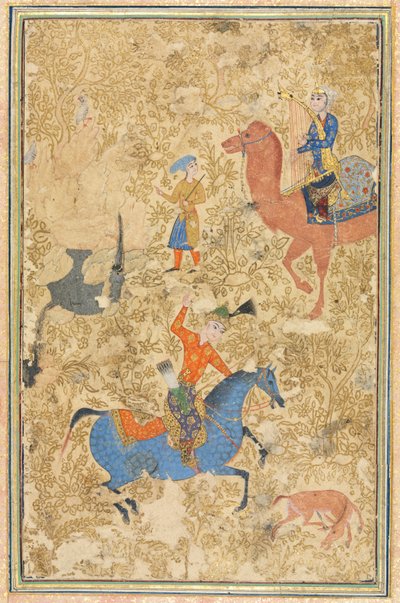 Bahram Gur e Azada, da uno Shahnama (Libro dei Re) di Firdausi da Unknown artist