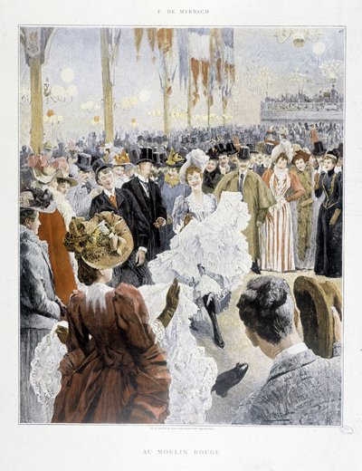 Ballo al Moulin Rouge - in Paris Illustré da Unknown artist