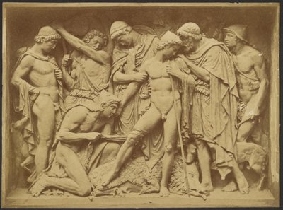 [Bassorilievo di uomini e cinghiale morto] da Unknown artist
