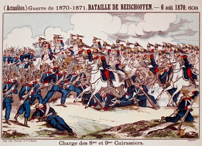 Battaglia di Worth, 6 agosto 1870 nelle fasi iniziali della guerra franco-prussiana da Unknown artist