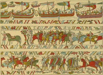 Arazzo di Bayeux. Attacco normanno da Unknown artist