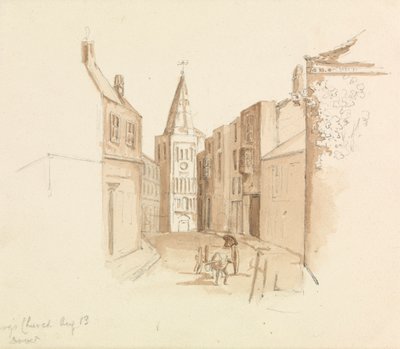 Biggin Street e la Chiesa di Santa Maria, Dover da Unknown artist