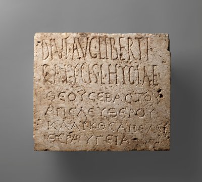 Iscrizione funeraria bilingue da Unknown artist