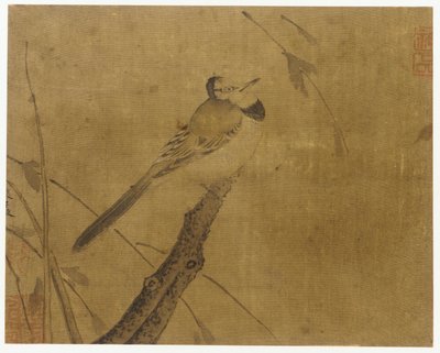 Uccello su un ramo senza foglie da Unknown artist