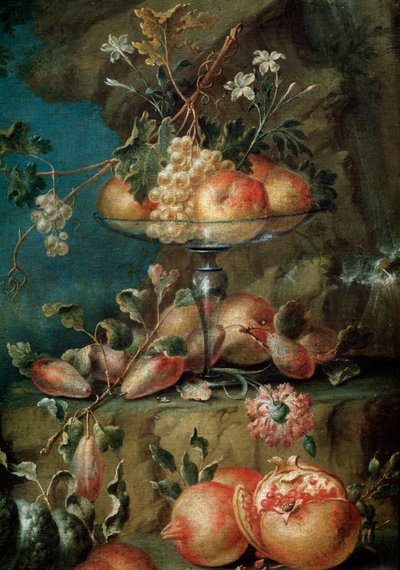 Uccelli e frutti in un paesaggio (dettaglio) da Unknown artist