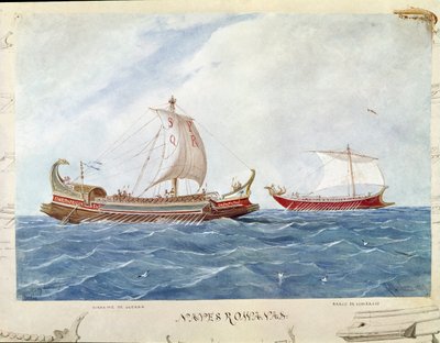 Galleria di tipo bireme sotto la Repubblica Romana da Unknown artist