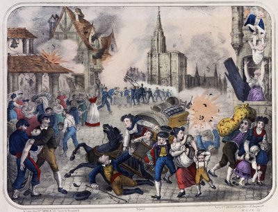 Bombardamento di Strasburgo da parte dei prussiani. 1870 da Unknown artist