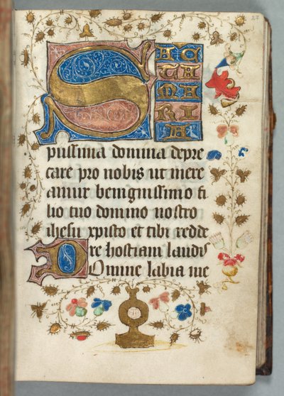 Libro delle Ore (Uso di Metz): Fol. 27r, Iniziali decorate da Unknown artist