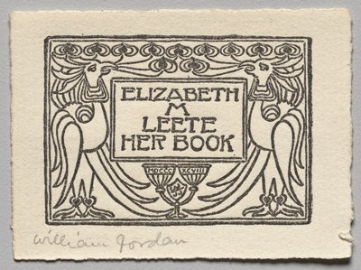 Ex Libris: Elizabeth M. Leete da Unknown artist