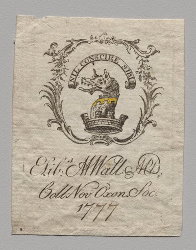 Ex Libris: Elizabeth M. Watt, M.D. da Unknown artist