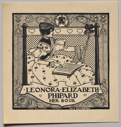 Targhetta del libro: Leonora Elizabeth Phipard da Unknown artist