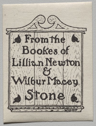 Ex Libris: Lillian Newton e Wilbur Macey Stone da Unknown artist